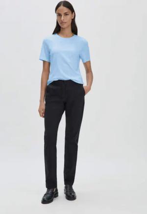 hessnatur Damen Chino Straight Leg Regular aus Bio-Baumwolle - schwarz - Größe 38