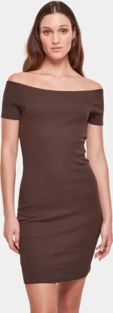 Urban Classics Ladies Off Shoulder Rib Dress