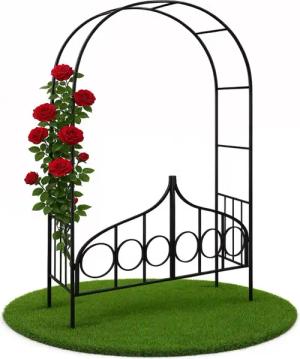 Rosenbogen Schwarz Metall 240x140x40cm
