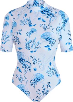 Vilebrequin Medusa And Shells Rashguard-badeanzug Mit Uv-schutz Für Damen - Lox - Weiss - Größe XL
