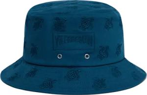 Vilebrequin Embroidered Bucket Hat Turtles All Over - Boom - Blau - Größe XS/S
