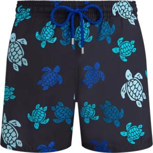 Vilebrequin Ultraleichte Und Verstaubare Tortues Multicolores Badeshorts Für Herren - Mahina - Schwarz - Größe S