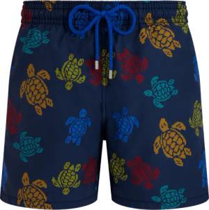 Vilebrequin Ronde Des Tortues Tricot Badeshorts Für Herren – Vilebrequin X Falke - Moorea - Blau - Größe XS
