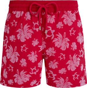 Vilebrequin Beflockte Turtle Heart Tahiti Badeshorts Für Herren - Moorea - Rot - Größe XS