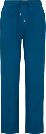 Vilebrequin Solid Weite Leinenhose Für Herren - Pacha - Blau - Größe S