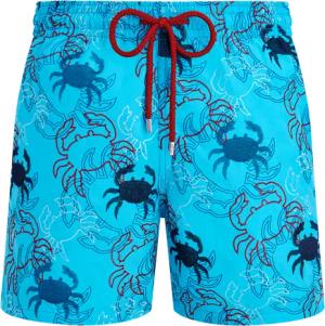 Vilebrequin Crab Balloons Badeshorts Mit Stickerei Für Herren - Mistral - Blau - Größe XXXL
