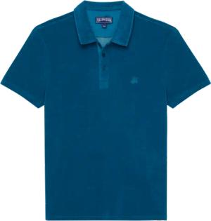 Vilebrequin Solid Frottee-polohemd Für Herren - Phoenix - Blau - Größe XXXL