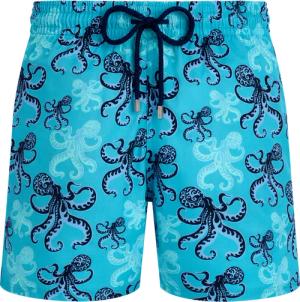 Vilebrequin Kurze Poulpes Stretch-badeshorts Für Herren - Moorise - Blau - Größe M