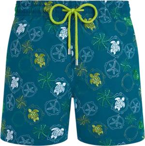Vilebrequin Oursins Badeshorts Mit Stickerei Für Herren - Mistral - Blau - Größe M
