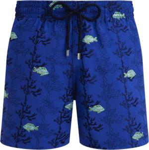 Vilebrequin Seaweed Badeshorts Mit Stickerei Für Herren - Mistral - Blau - Größe L