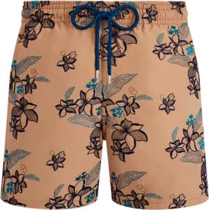 Vilebrequin Flowers Power Badeshorts Mit Stickerei Für Herren - Mistral - Marone - Größe 6XL