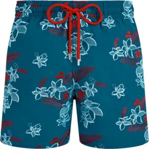 Vilebrequin Flowers Power Badeshorts Mit Stickerei Für Herren - Mistral - Blau - Größe 4XL