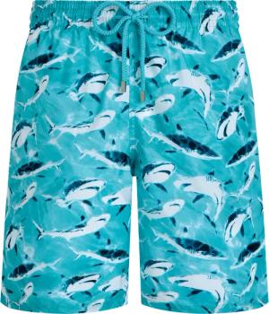 Vilebrequin Lange Ultraleichte Und Verstaubare Requins Badeshorts Für Herren - Okohina - Blau - Größe M