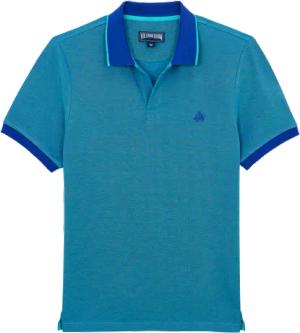 Vilebrequin Solid Polohemd Aus Baumwolle Mit Changierendem Effekt Für Herren - Palatin - Blau - Größe L