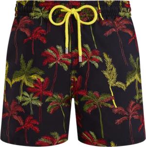 Vilebrequin Palm Offset Badeshorts Mit Stickerei Für Herren - Mistral - Schwarz - Größe L