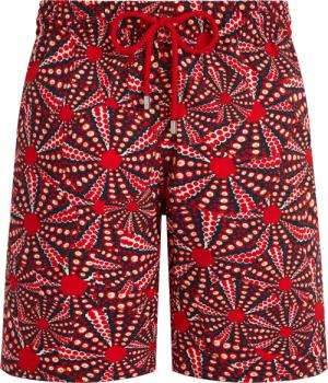 Vilebrequin Lange Oursinades Stretch-badeshorts Für Herren - Okorise - Rot - Größe XXL