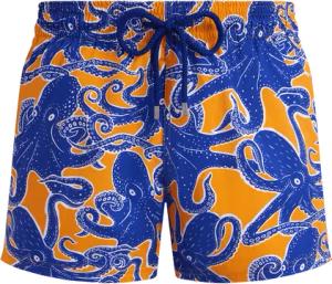 Vilebrequin Kurze Poulpes Stretch-badeshorts Für Herren - Moorise - Orange - Größe XS