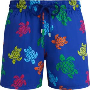 Vilebrequin Tortues Multicolores Stretch-badeshorts Für Herren - Monrise - Blau - Größe 4XL