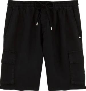Vilebrequin Einfarbige Leinen-bermudashorts Mit Cargotaschen Für Herren - Baie - Schwarz - Größe XL