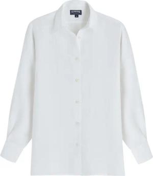 Vilebrequin Einfarbiges Leinenhemd Für Damen - Kleid Im Hemd-stil - Lisandra - Weiss - Größe S