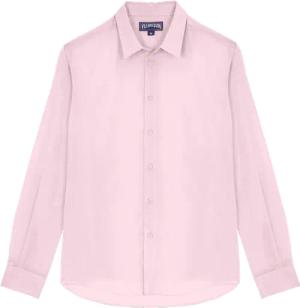 Vilebrequin Leichtes Solid Unisex-hemd Aus Baumwollvoile - Caracal - Rosa - Größe XXXL