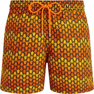 Vilebrequin Herringbones Turtles Badeshorts Für Herren - Moorea - Orange - Größe XXXL