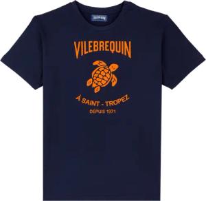 Vilebrequin T-shirt Aus Baumwolle Mit Logoprägung Für Herren - Portisol - Blau - Größe M