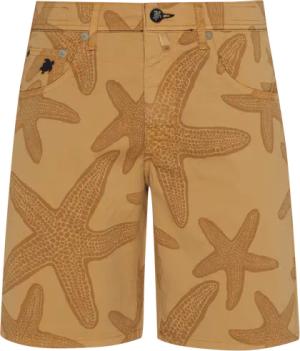Vilebrequin Gabardine-bermudashorts Mit Starfish Darkening-print Für Herren - Garonne - Marone - Größe 34