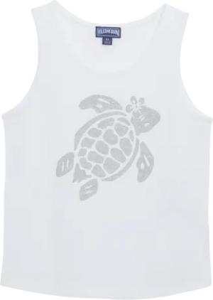 Vilebrequin Turtle Glitter Tanktop Aus Baumwolle Für Mädchen - Guerande - Weiss - Größe 10