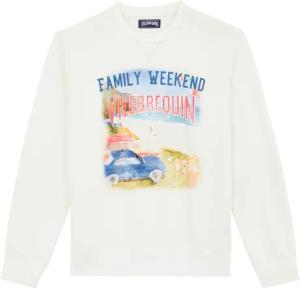 Vilebrequin Family Week-end Baumwoll-sweatshirt Mit Rundhalsausschnitt Für Herren - Jorasses - Weiss - Größe L