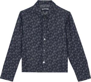 Vilebrequin Ronde Des Tortues Jacquard Jacke Aus Leichtem Denim Für Herren - Leoube - Blau - Größe XL