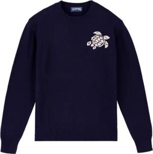 Vilebrequin Turtle Rundhalspullover Aus Baumwolle Und Kaschmir Für Herren - Rayol - Blau - Größe S