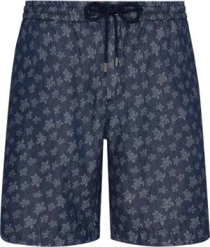 Vilebrequin Ronde Des Tortues Bermudashorts Aus Leichtem Denim Für Herren - Levant - Blau - Größe 36