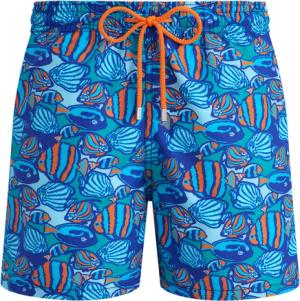 Vilebrequin Fishy Vibes Badeshorts Für Herren - Moorea - Blau - Größe M