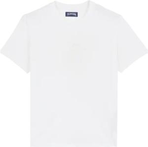 Vilebrequin T-shirt Aus Baumwolle Mit Farblich Passender Schildkrötenstickerei Für Herren - Portisol - Weiss - Größe M