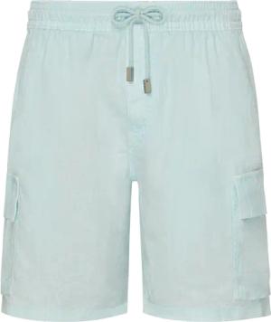 Vilebrequin Natural Dye Leinen-bermudashorts Mit Cargotaschen Für Herren - Baie - Blau - Größe XXXL