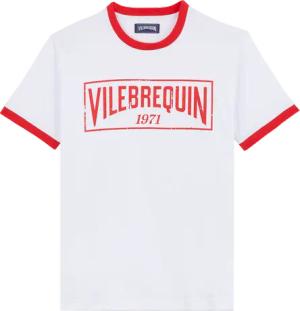 Vilebrequin T-shirt Aus Leichtem Baumwolljersey Mit Zweifarbigem Logo Für Herren - Portisol - Rot - Größe M