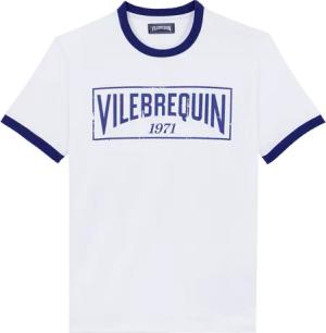 Vilebrequin T-shirt Aus Leichtem Baumwolljersey Mit Zweifarbigem Logo Für Herren - Portisol - Blau - Größe XXL
