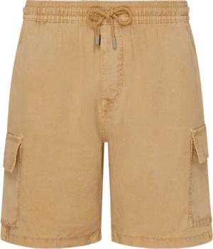 Vilebrequin Natural Dye Leinen-bermudashorts Mit Cargotaschen Für Herren - Baie - Marone - Größe XXXL