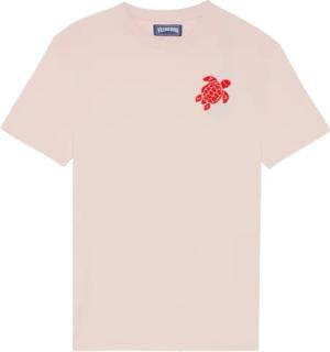Vilebrequin T-shirt Aus Bio-baumwolle Mit Aufgestickter Schildkröte Für Herren - Portisol - Rosa - Größe XXL
