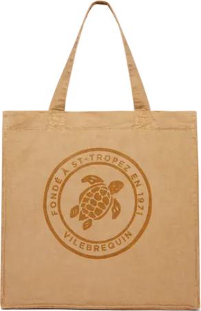 Vilebrequin Solid Unisex-strandtasche Aus Leinen - Babel - Marone - Größe OSFA