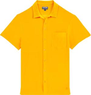 Vilebrequin Solid Unisex-bowling-hemd Aus Baumwolle - Charli - Orange - Größe L