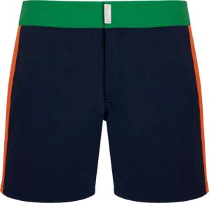 Vilebrequin Color Block Stretch-badeshorts Mit Flachem Bund Für Herren - Merle - Grün - Größe L