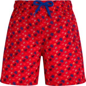 Vilebrequin Ultraleichte Und Verstaubare Micro Ronde Des Tortues Rainbow Badeshorts Für Jungen - Jihin - Rot - Größe 14