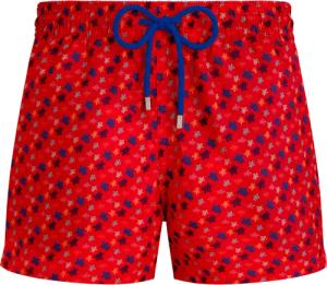 Vilebrequin Kurze Micro Ronde Des Tortues Rainbow Badeshorts Für Herren - Manta - Rot - Größe S
