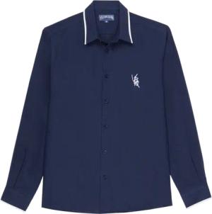 Vilebrequin Vbq Line Leinenhemd Für Herren - Cerfs - Blau - Größe XL