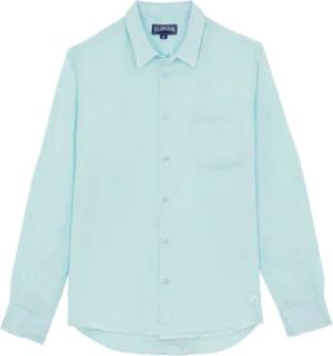 Vilebrequin Natural Dye Leinenhemd Für Herren - Caroubis - Blau - Größe S