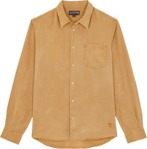 Vilebrequin Natural Dye Leinenhemd Für Herren - Caroubis - Marone - Größe L