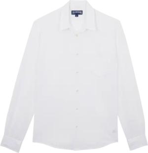 Vilebrequin Solid Hemd Aus Leinen Und Baumwolle Für Herren - Caroubis - Weiss - Größe L