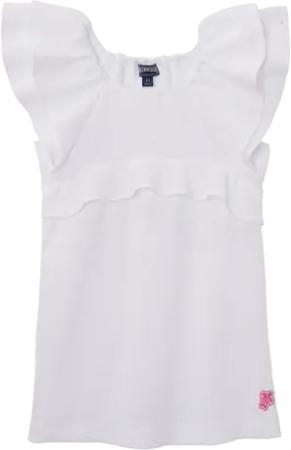 Vilebrequin Baumwollkleid Mit Aufgestickter Schildkröte Für Mädchen - Ganaille - Weiss - Größe 8